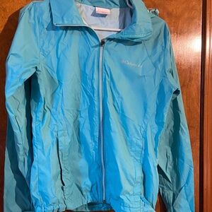 Columbia Lightweight Jacket - Teal with Pink Logo size small